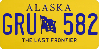 AK license plate GRU582