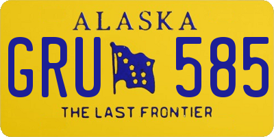 AK license plate GRU585