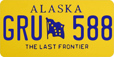AK license plate GRU588