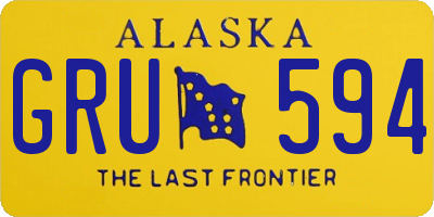 AK license plate GRU594