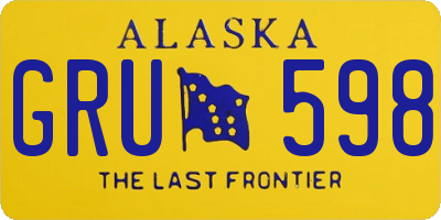 AK license plate GRU598