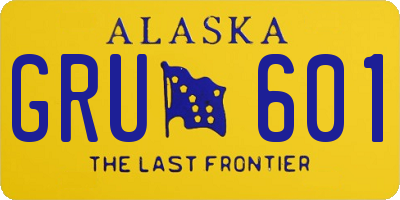 AK license plate GRU601