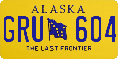 AK license plate GRU604