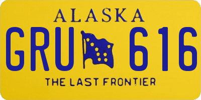 AK license plate GRU616