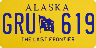 AK license plate GRU619