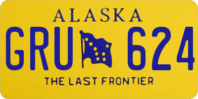 AK license plate GRU624