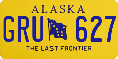 AK license plate GRU627