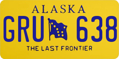 AK license plate GRU638