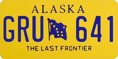AK license plate GRU641