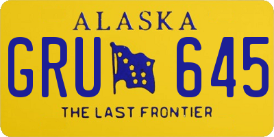 AK license plate GRU645