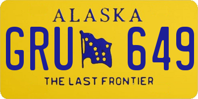AK license plate GRU649