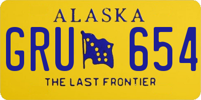AK license plate GRU654