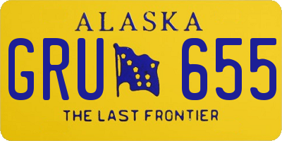 AK license plate GRU655