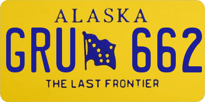 AK license plate GRU662