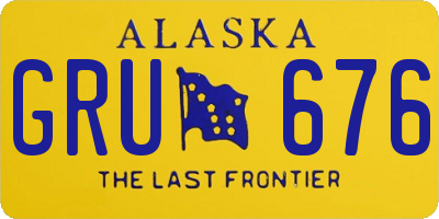AK license plate GRU676