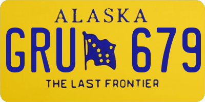 AK license plate GRU679