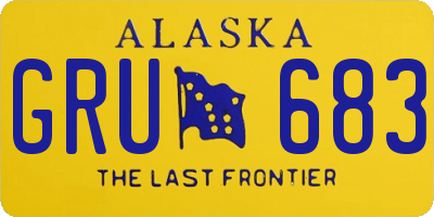 AK license plate GRU683