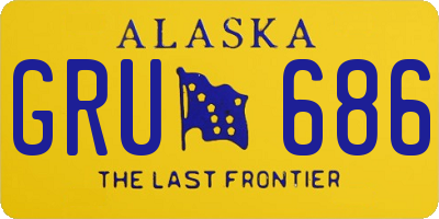 AK license plate GRU686