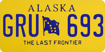 AK license plate GRU693