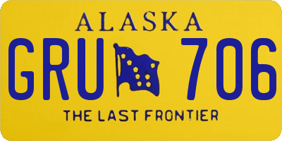 AK license plate GRU706
