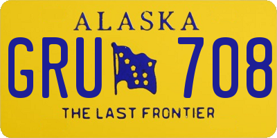 AK license plate GRU708