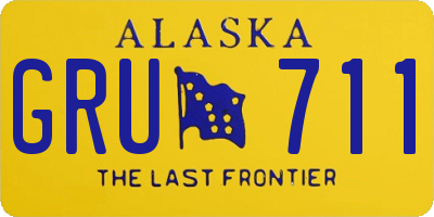 AK license plate GRU711