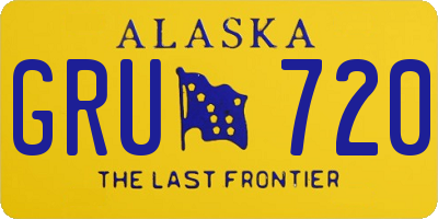 AK license plate GRU720