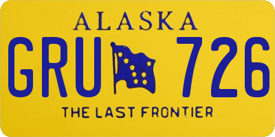 AK license plate GRU726