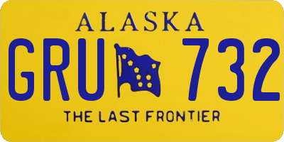 AK license plate GRU732