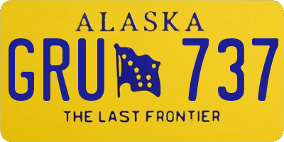 AK license plate GRU737