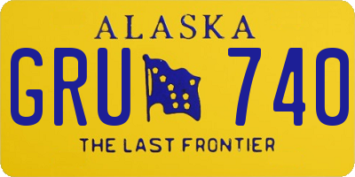 AK license plate GRU740