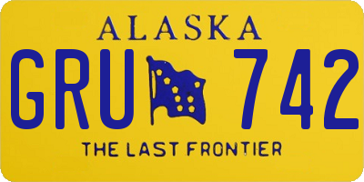 AK license plate GRU742