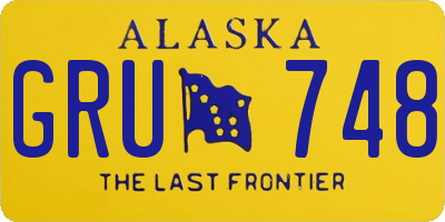 AK license plate GRU748