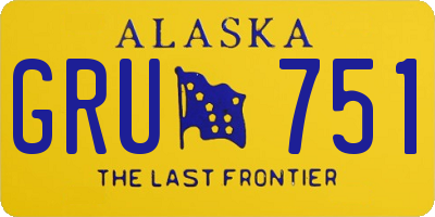 AK license plate GRU751