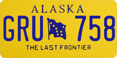 AK license plate GRU758
