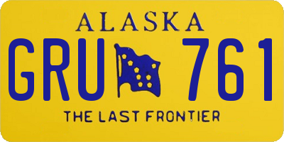 AK license plate GRU761