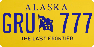 AK license plate GRU777