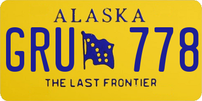 AK license plate GRU778