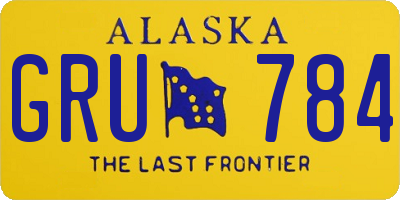 AK license plate GRU784