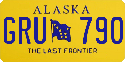 AK license plate GRU790