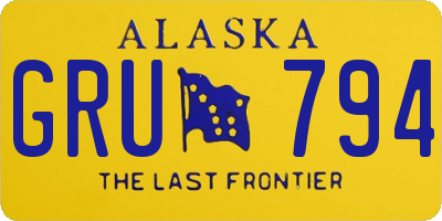 AK license plate GRU794