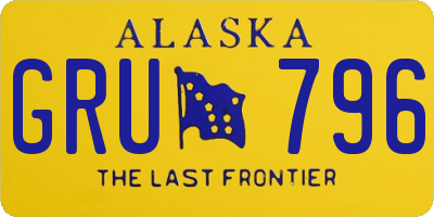 AK license plate GRU796