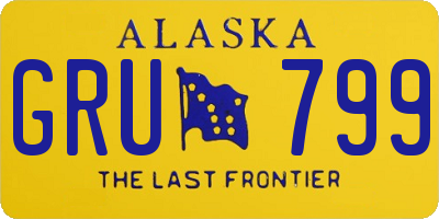 AK license plate GRU799