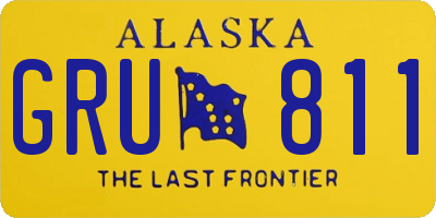 AK license plate GRU811