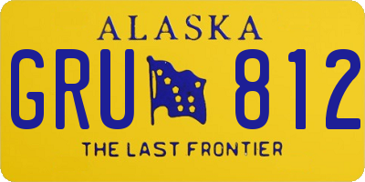 AK license plate GRU812