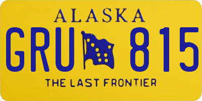 AK license plate GRU815