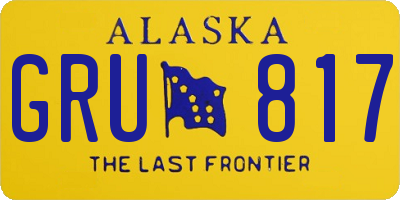 AK license plate GRU817
