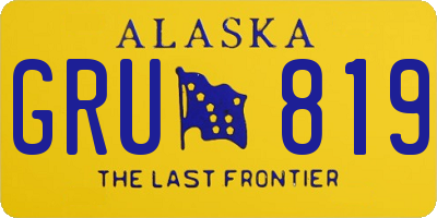 AK license plate GRU819