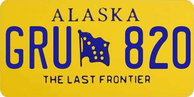 AK license plate GRU820