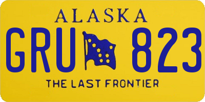 AK license plate GRU823